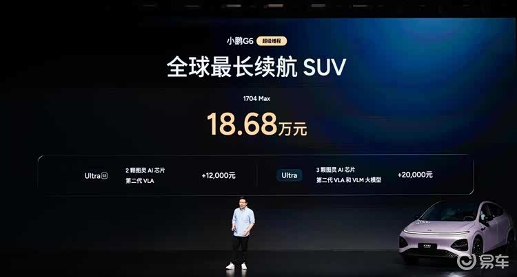 续航1704km！小鹏G6超级增程版上市售18.68万起