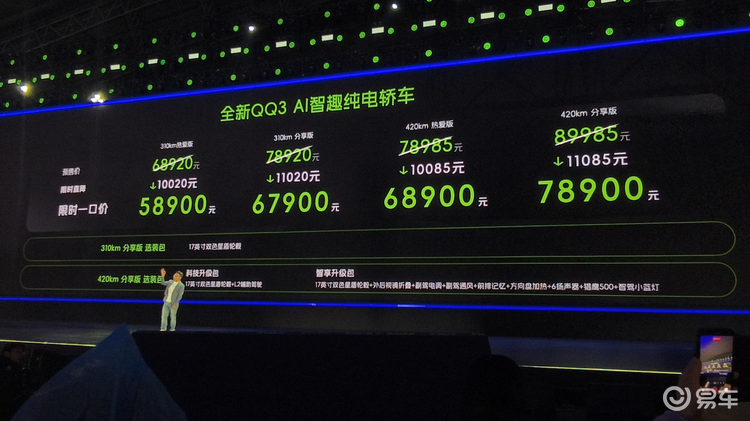 奇瑞全新QQ3上市智能化+情怀 重新定义国民车