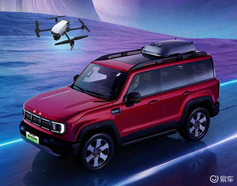 北京越野BJ40增程新款配车顶无人机收纳舱和1.5T混动