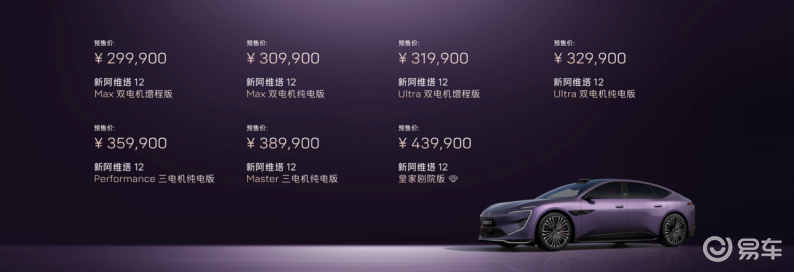 新阿维塔12预售：29.99万元起、把自己卷成同级新标准