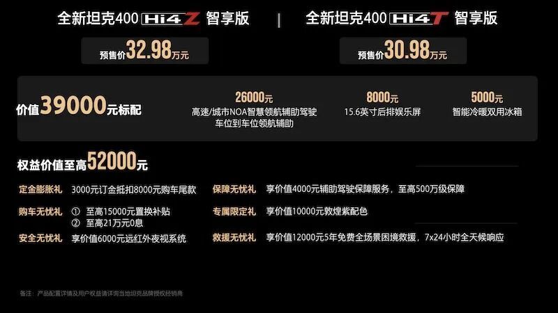 全新坦克 400 来了！越野家用两不误，这波配置很实在​