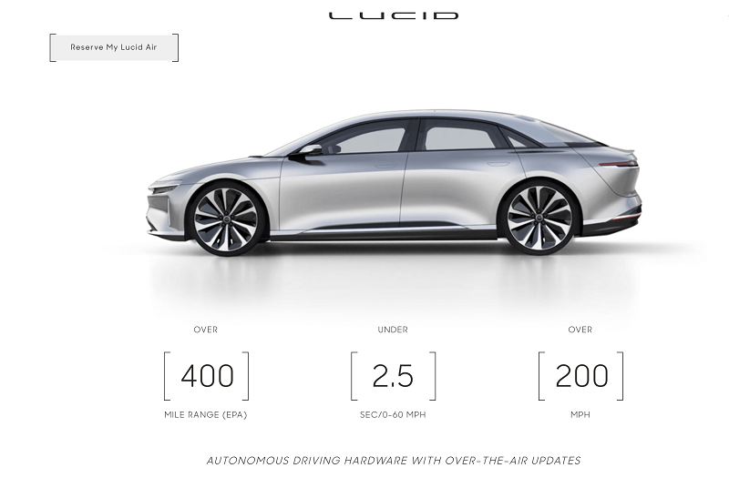 超1000匹电动怪兽lucidmotors开启线上预订