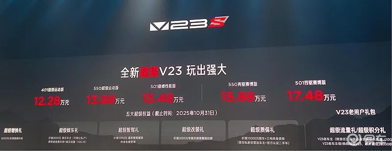 12.28万起，2026款iCAR超级V23上市