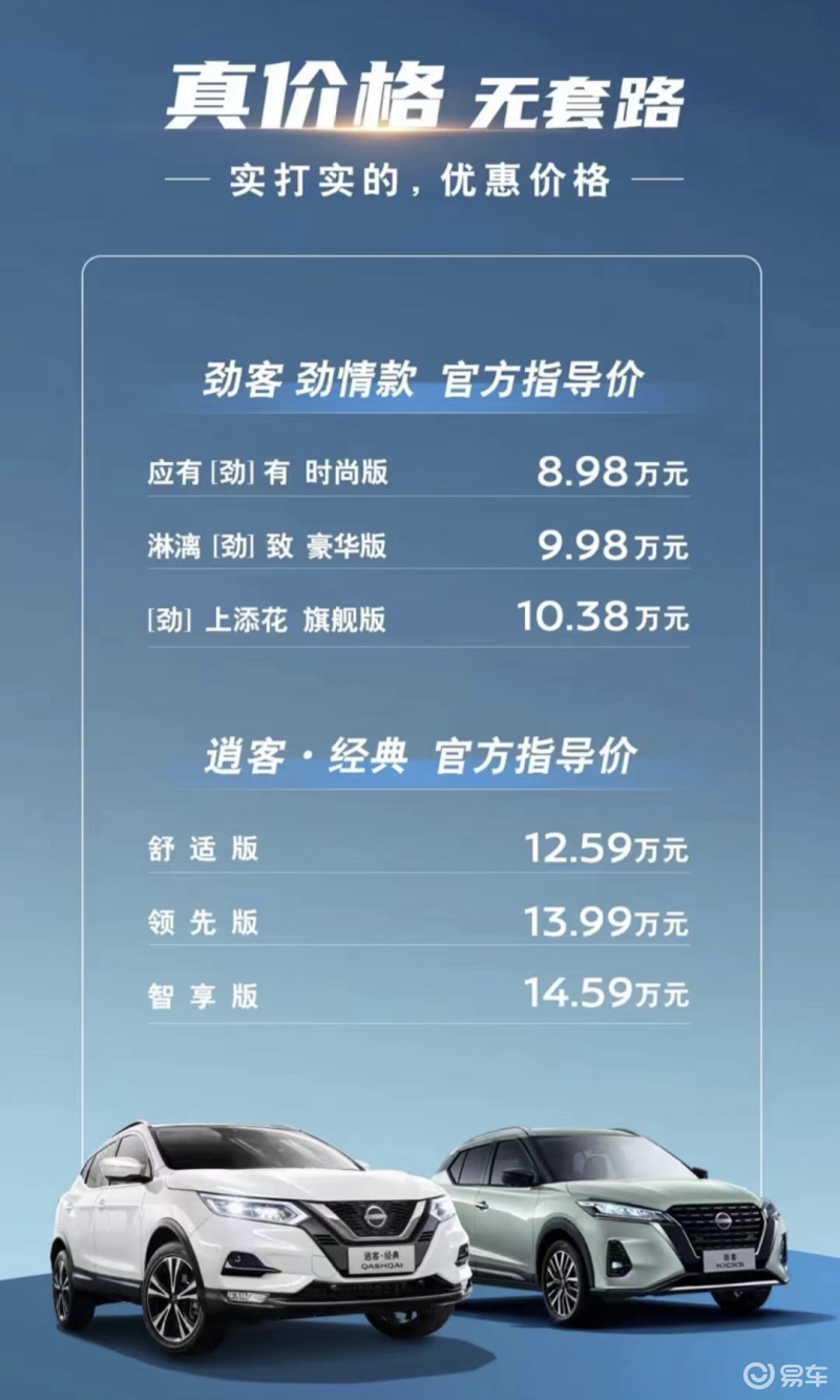 日产劲客 劲情款/逍客·经典正式上市 售8.98万元起_汽车产经网
