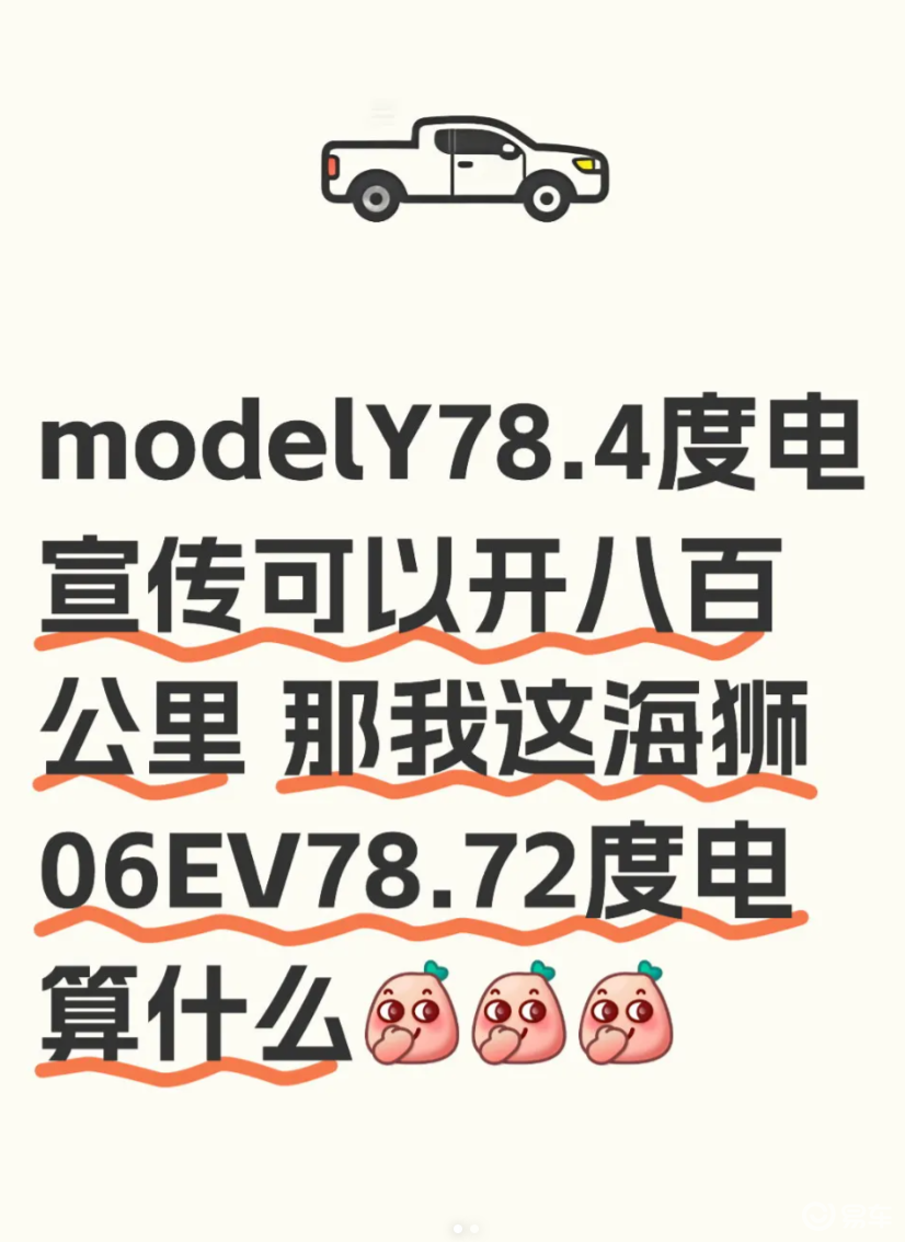 Model Y 和海狮 06EV ：电池容量差不多