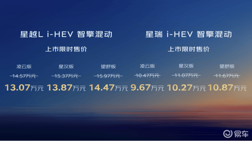 吉利中国星i-HEV智擎混动首发：HEV迈入2L油耗时代