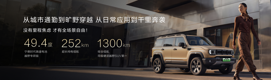 16.98万起,BJ40长续航增程版实现越野平权