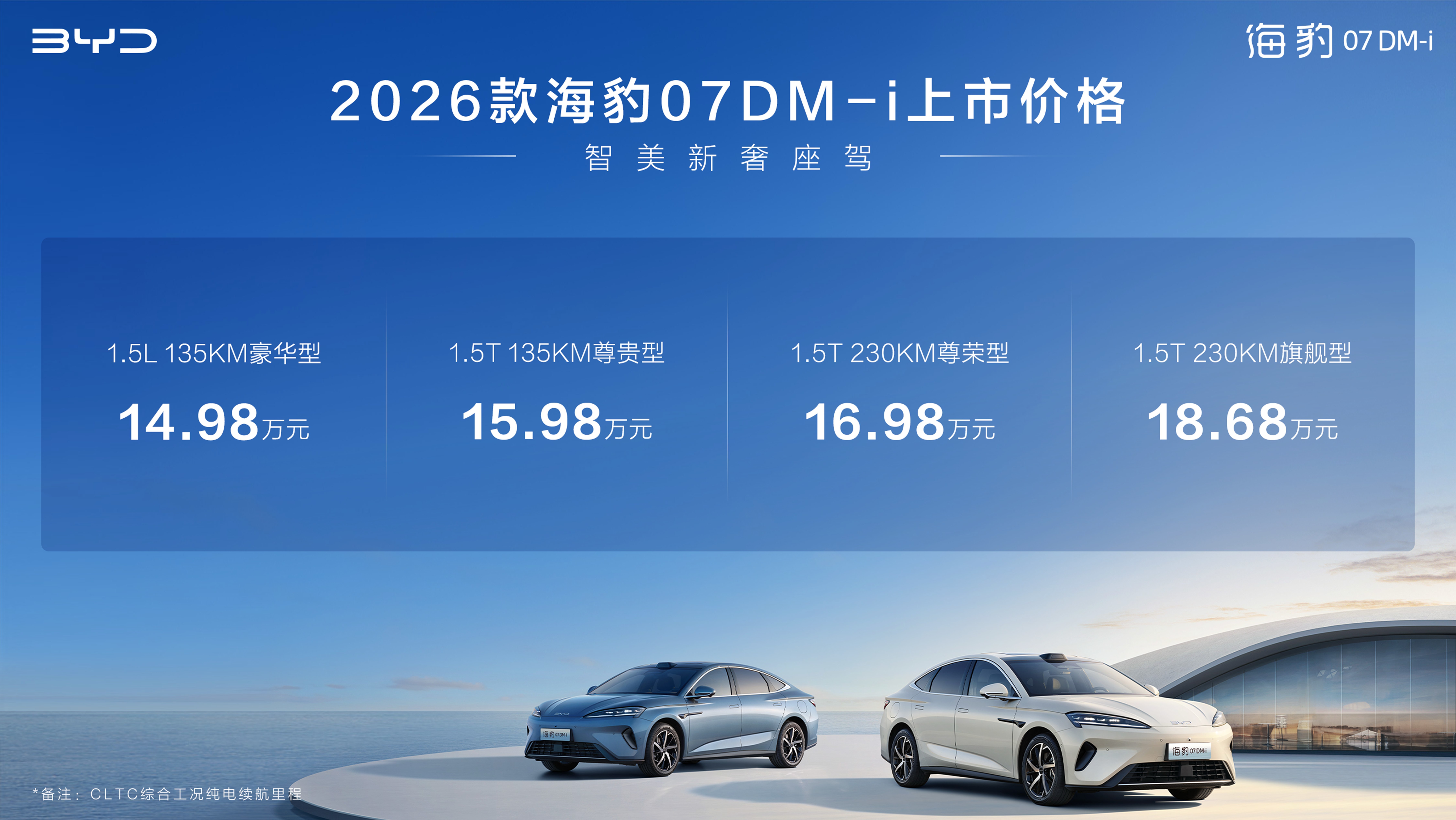 国庆献礼！2026款海豹07DM-i上市，14.98万起
