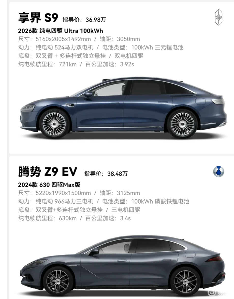 享界 S9 为何比腾势 Z9 EV 更吃香？