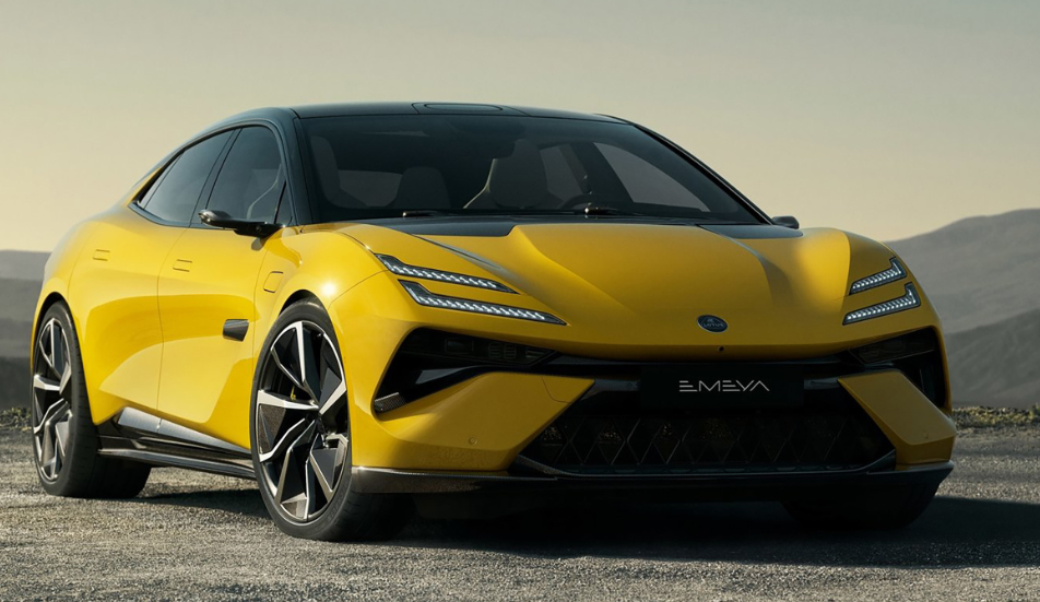 外观方面,路特斯emeya的设计风格非常新颖独特,引擎盖上方采用了撞色