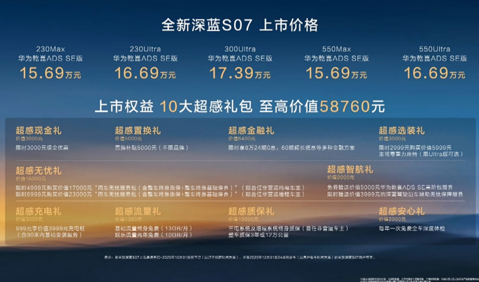 联合引擎｜15.69万起的全新深蓝S07，谁会拒绝？