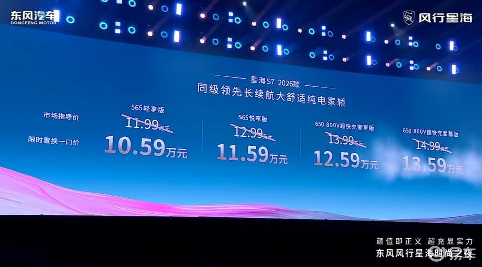 续航达650km！星海S7上市，800V仅10.59万起