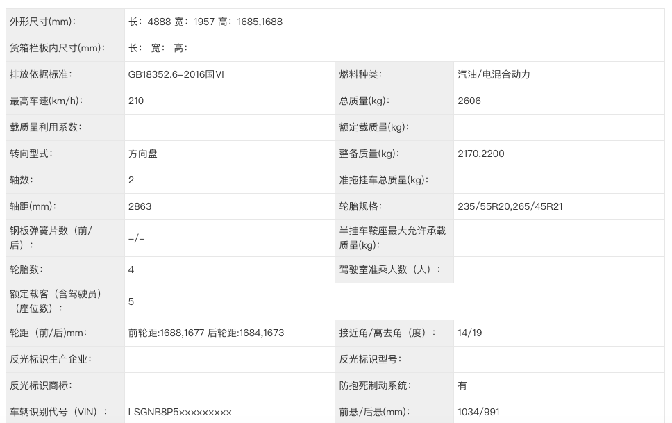 凯迪拉克XT5 PHEV申报图！激光雷达上车，双电机四驱