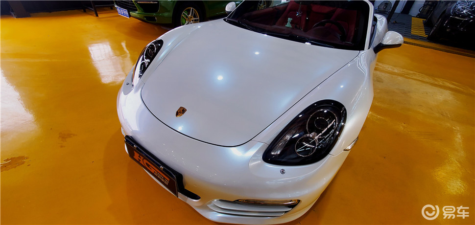 保时捷boxster贝壳白保时捷改色膜长沙汇格车研