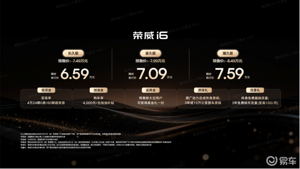 性价比首选！“6万级国民好车”荣威i6开启预售