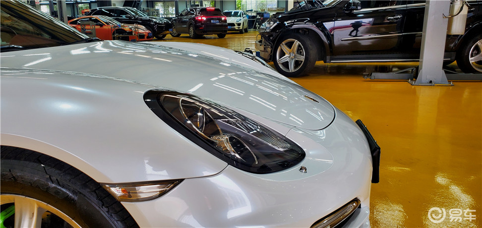 保时捷boxster贝壳白保时捷改色膜长沙汇格车研