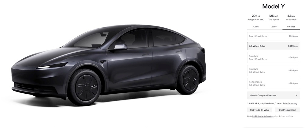 2026特斯拉Model Y AWD美国上市！