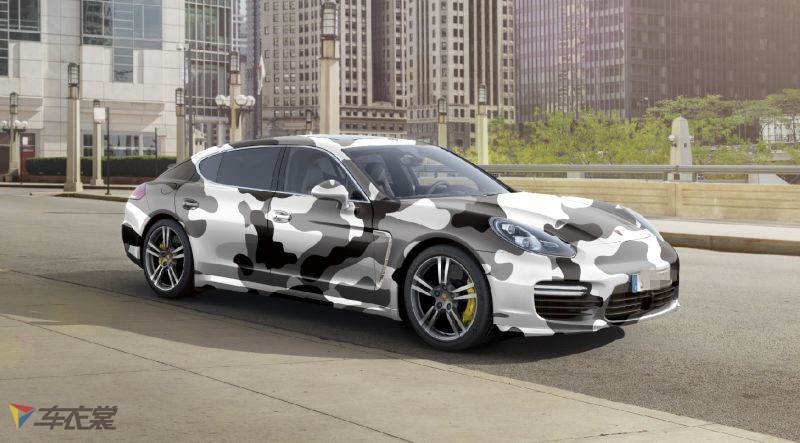 保时捷panamera私人定制航空迷彩车身改色