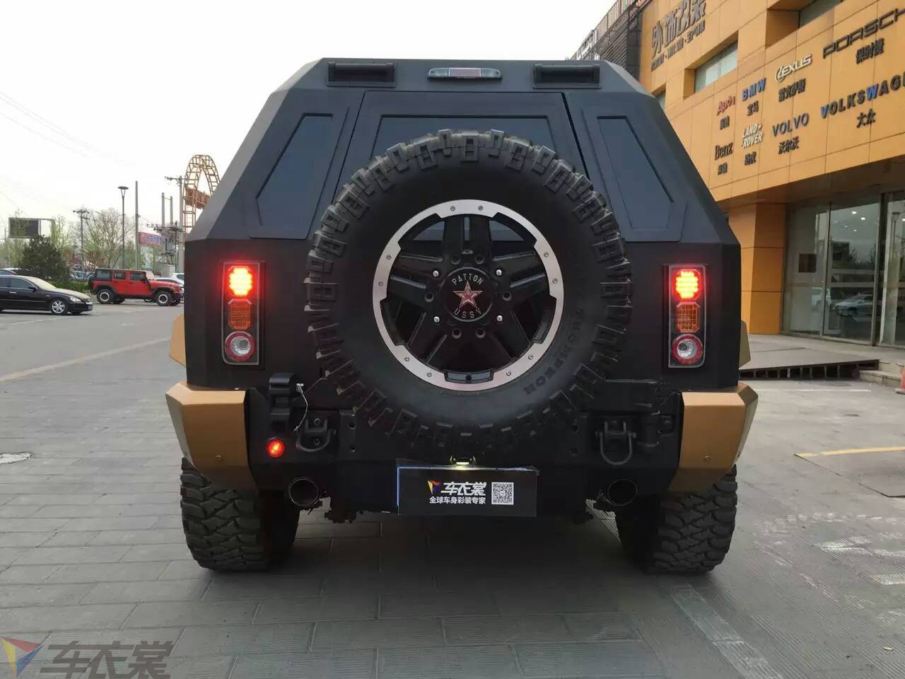 绝对硬汉 乔治·巴顿局部古铜金车身贴膜