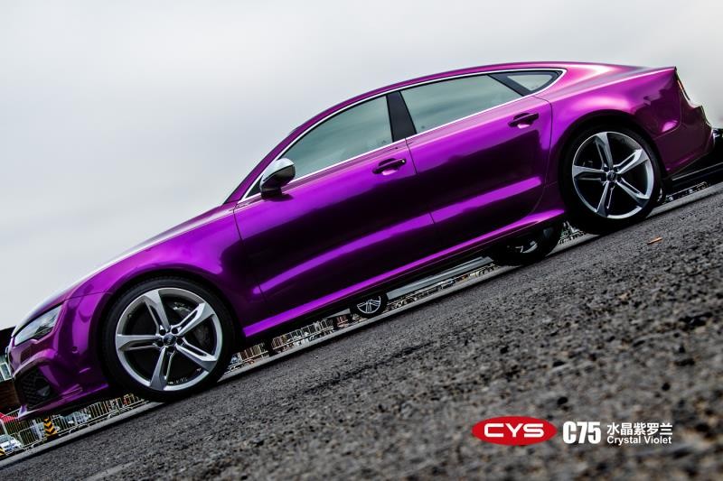 四川成都青羊奥迪rs7水晶紫罗兰车
