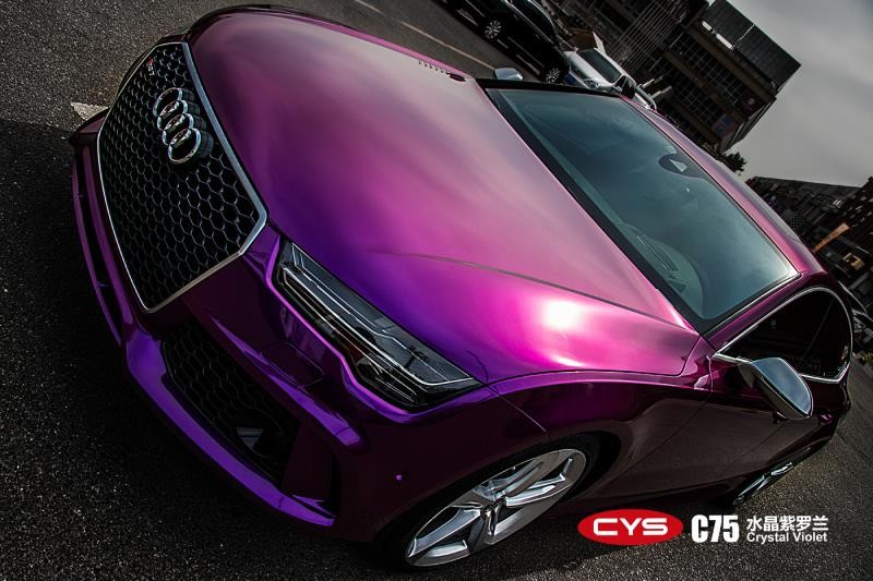 四川成都青羊奥迪rs7水晶紫罗兰车