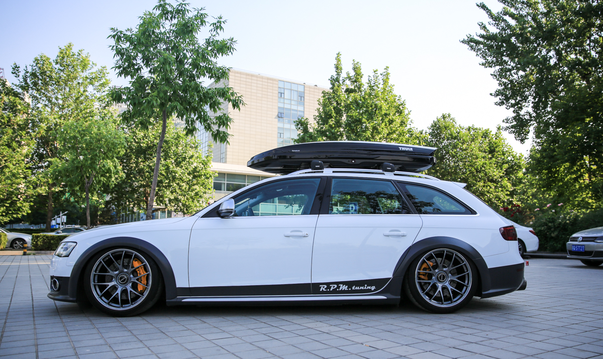 实拍 改装奥迪A4 allroad 真的很低_易车