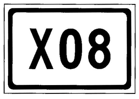 县道则为白底黑子,x字母是县字的拼音缩写.