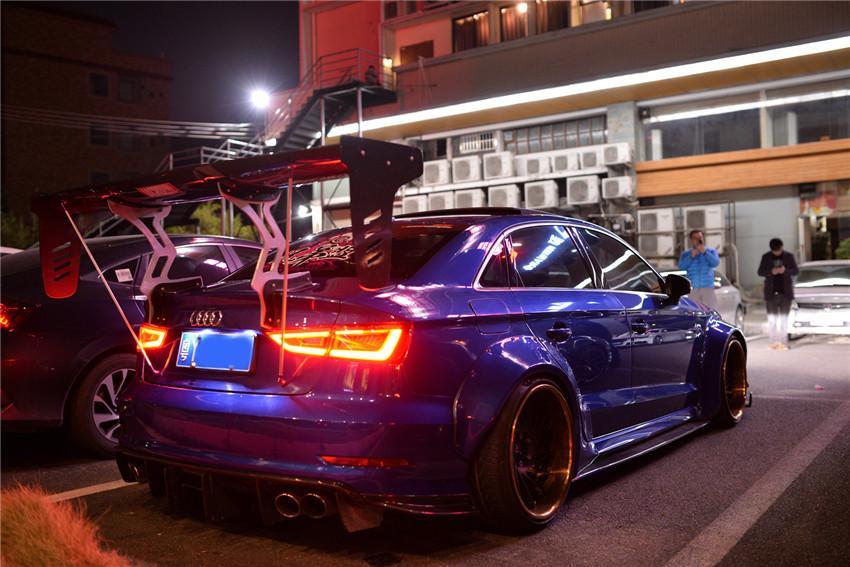 本应该"扮猪吃老虎"的奥迪s3,改装宽体后比老虎还要凶!