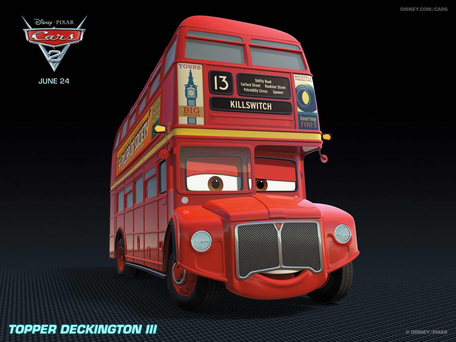 卡通汽车盛宴汽车总动员2精美壁纸