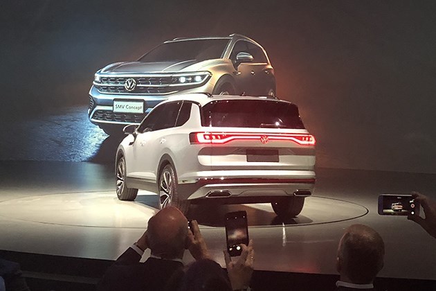 大众smvconcept概念车发布轴距超3米的真中大型suv