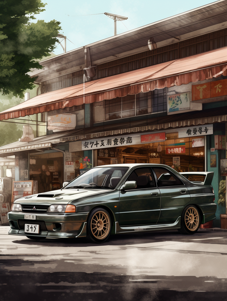 把三菱evo开进漫画!