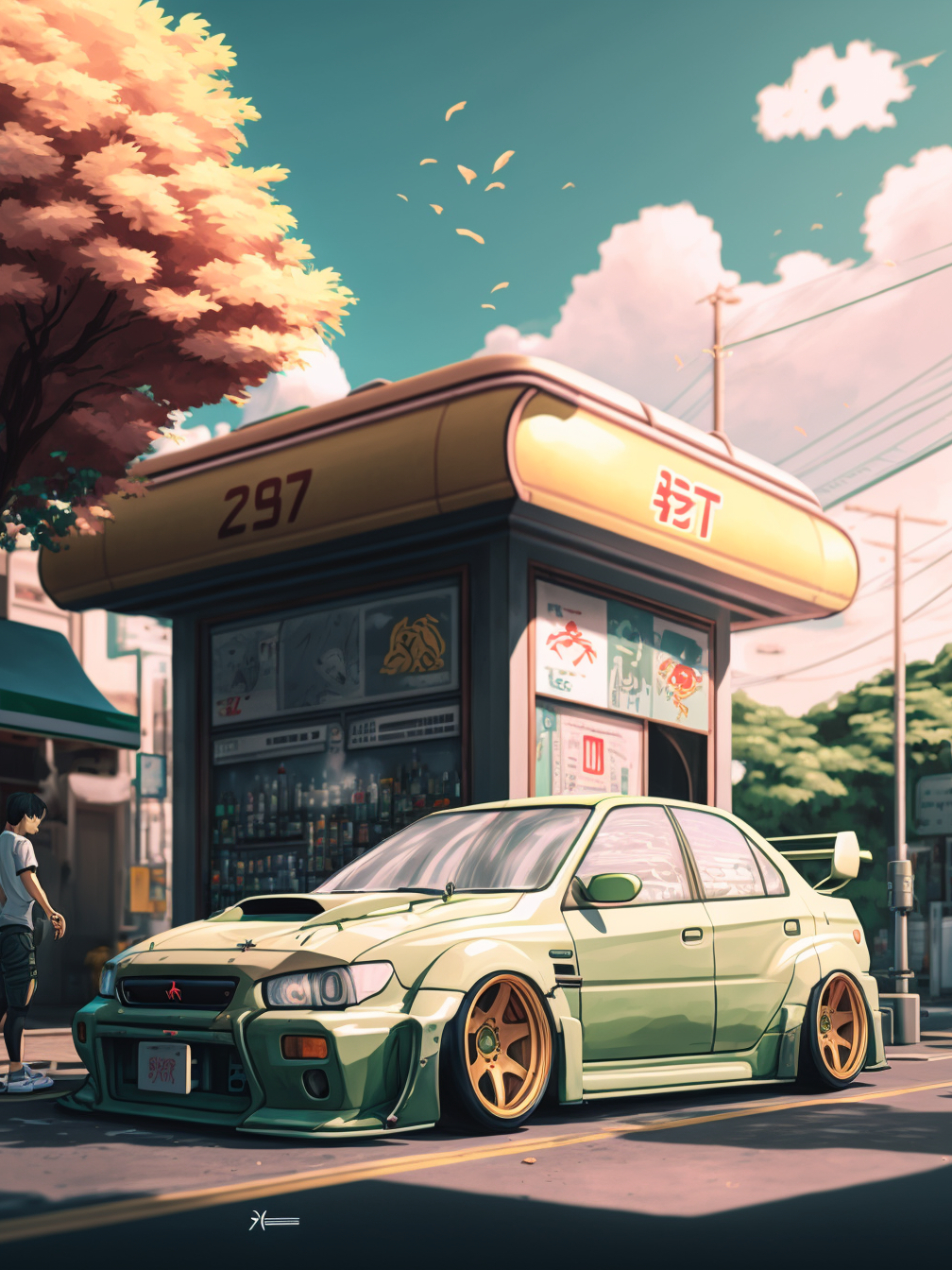 把三菱evo开进漫画!