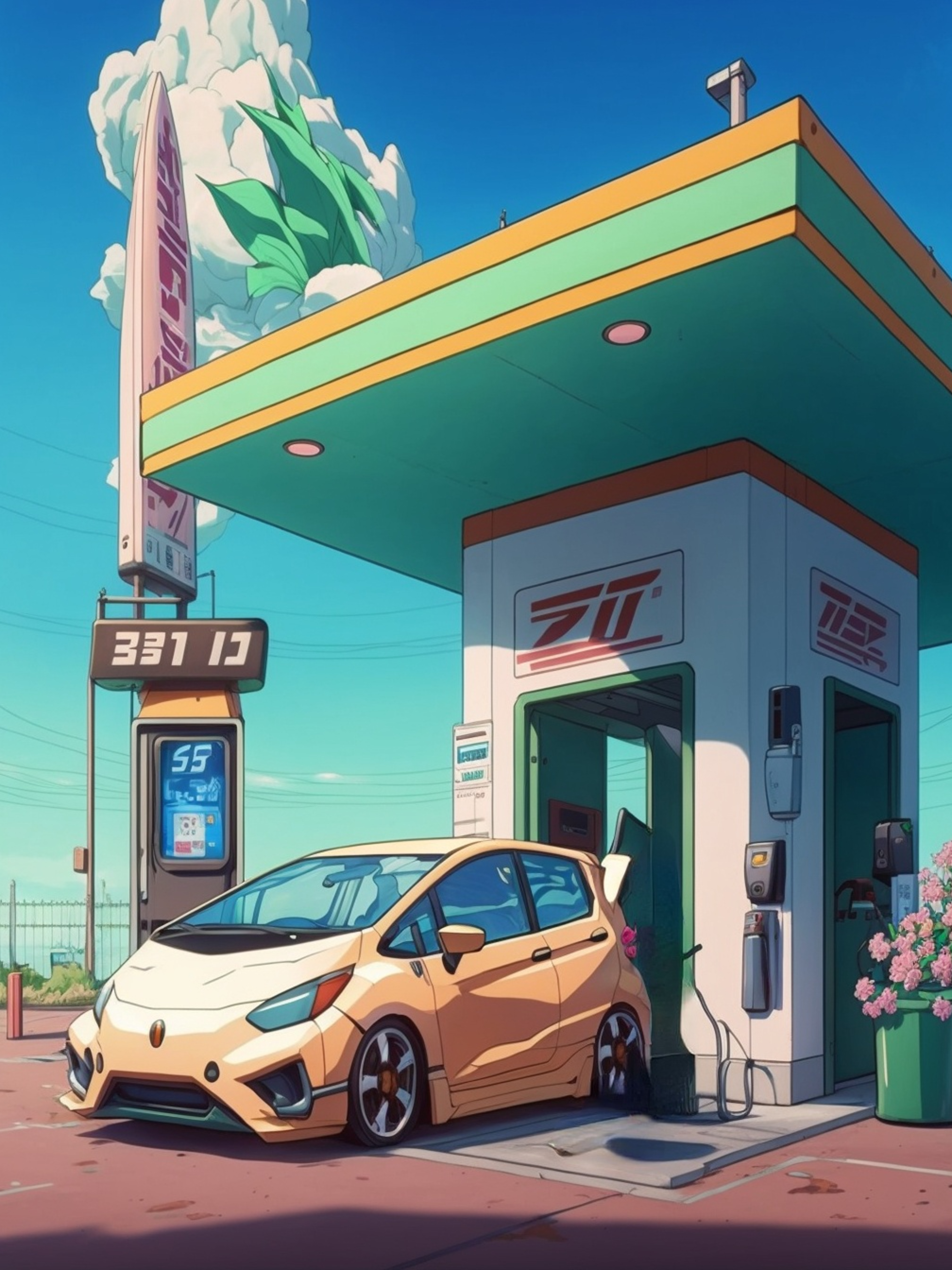 把本田飞度gk5开进漫画!