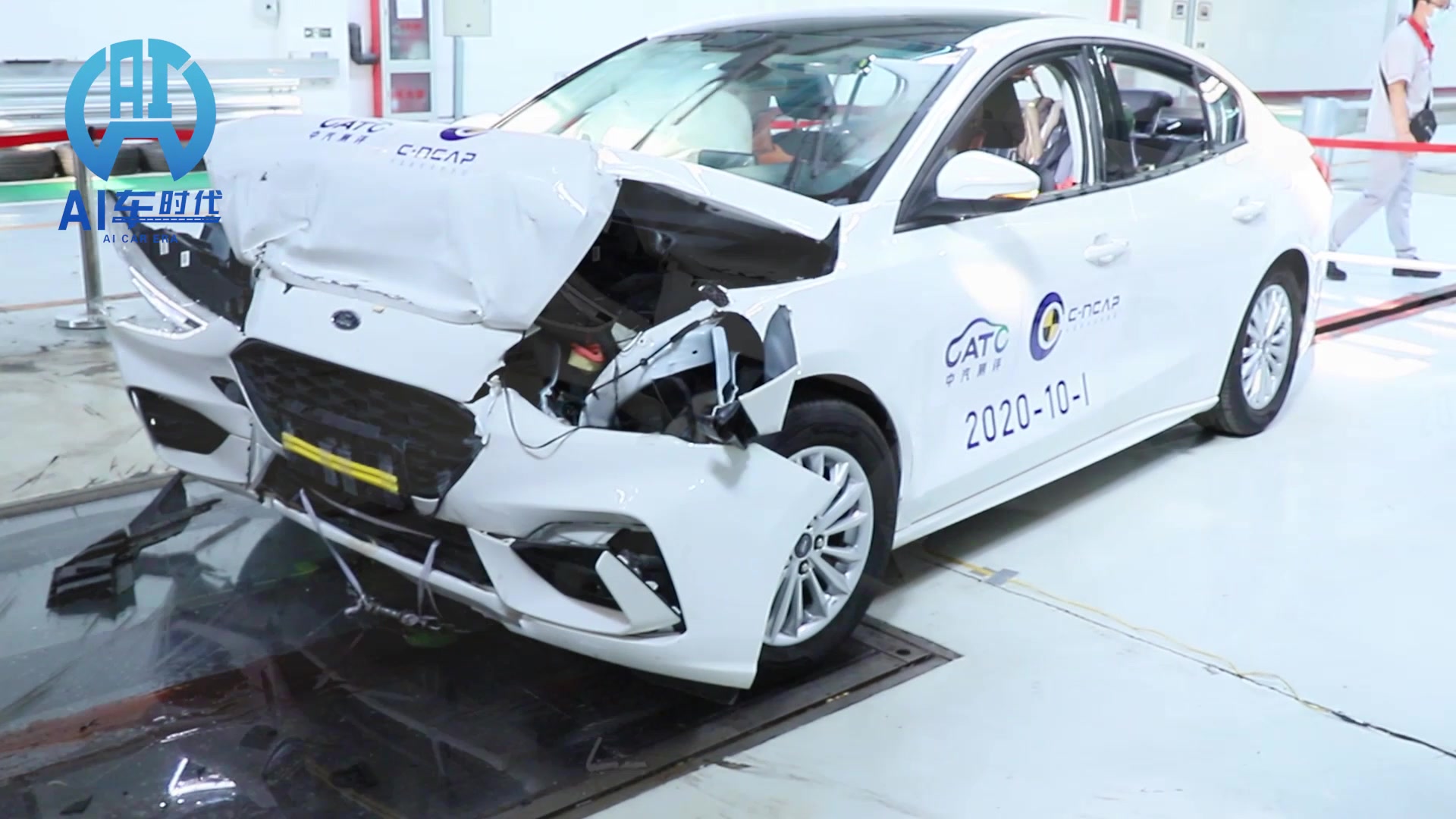 长安福特福克斯时速50km正面碰撞测试