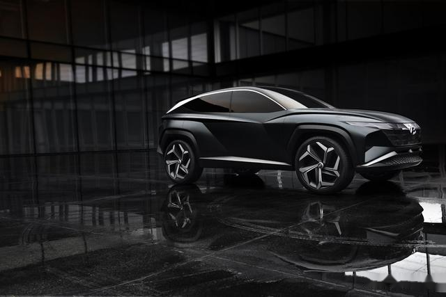 现代在洛杉矶车展上发布了visiont插电式混合动力suv概念车