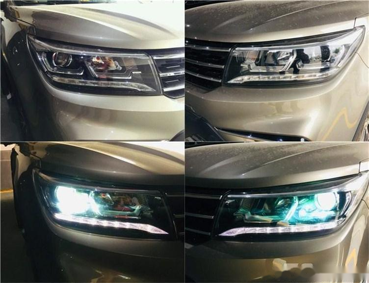广州番禺东风景逸X5大灯升级_17款景逸x5 改灯 车内_锋程车改海拉五透镜改装
