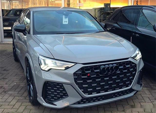 这才是最帅奥迪q3水泥灰车身21寸轮毂配25t五缸发动机