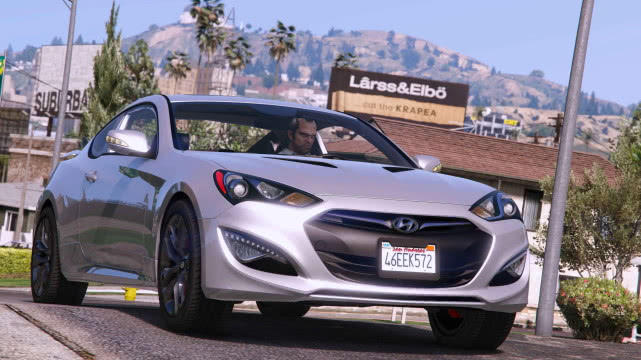 gta5 mod 后驱平民级跑车 现代劳恩斯-酷派