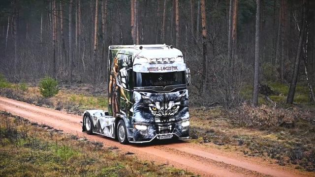 超帅的改装斯堪尼亚牵引车-只想说wokao