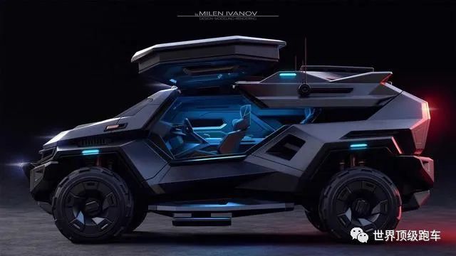 疯狂的装甲车suv概念效果图2000马力混动越野车