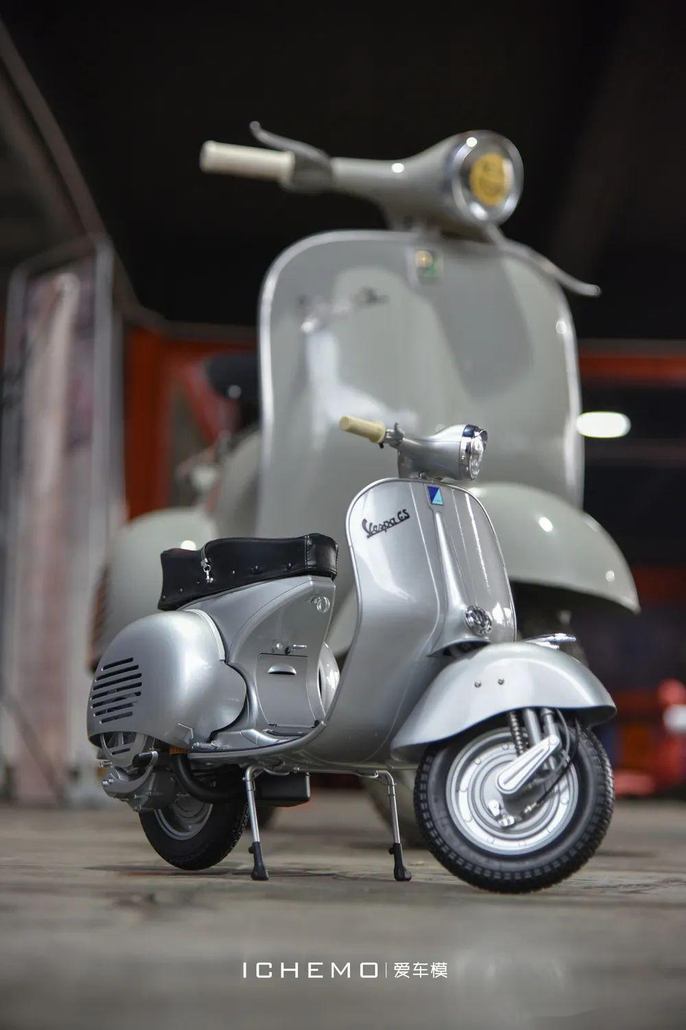 开箱报告 | 永远罗马假日!1:3 比亚乔 vespa gs 摩托车模型