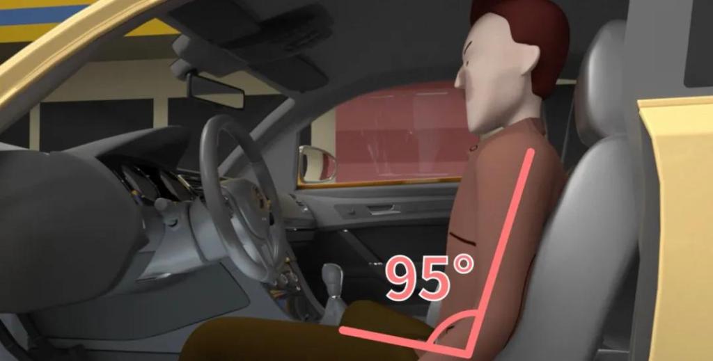 随后调节座椅靠背,使大腿与躯干夹角保持约95度,你的"驾驶宝座"就成形