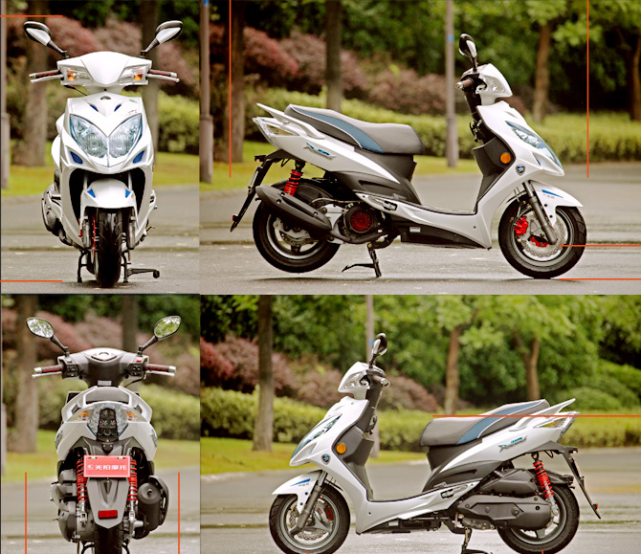 光阳旗下150级踏板碟刹配双通道abs单缸风冷发动机配国四电喷