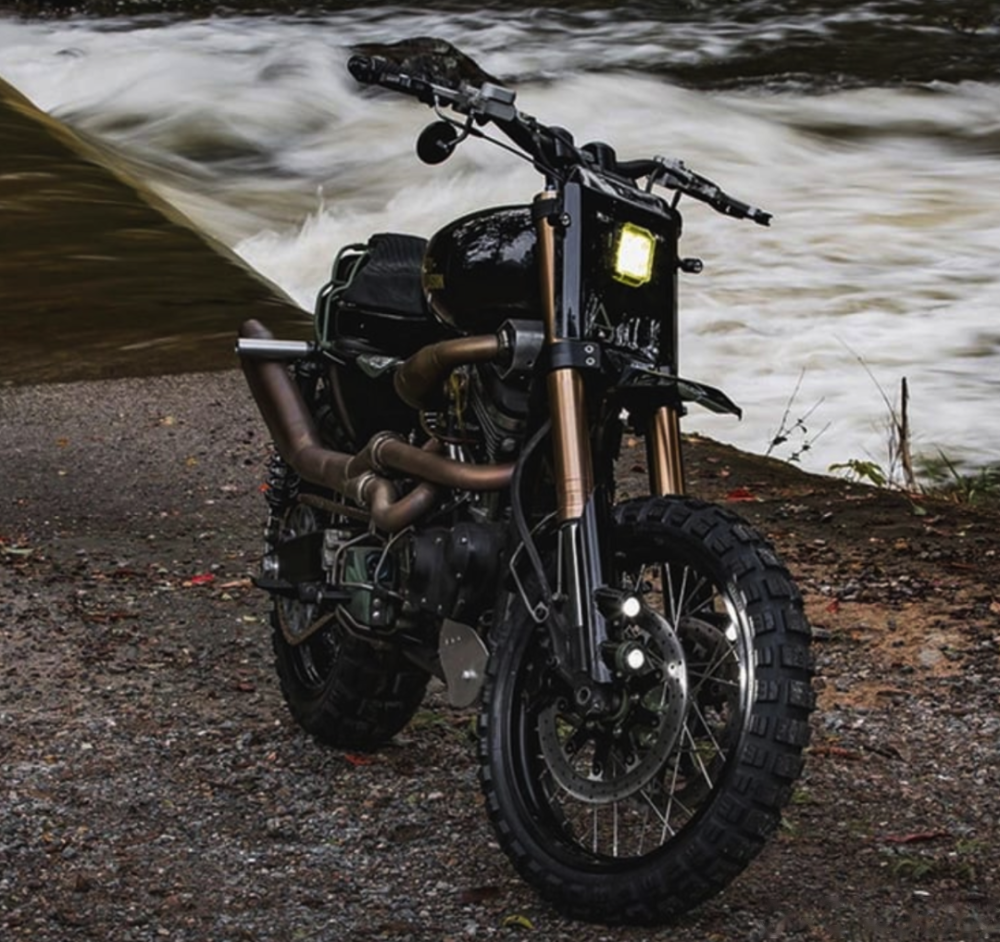 真正的越野哈雷来了sportster越野化帅气改装展示