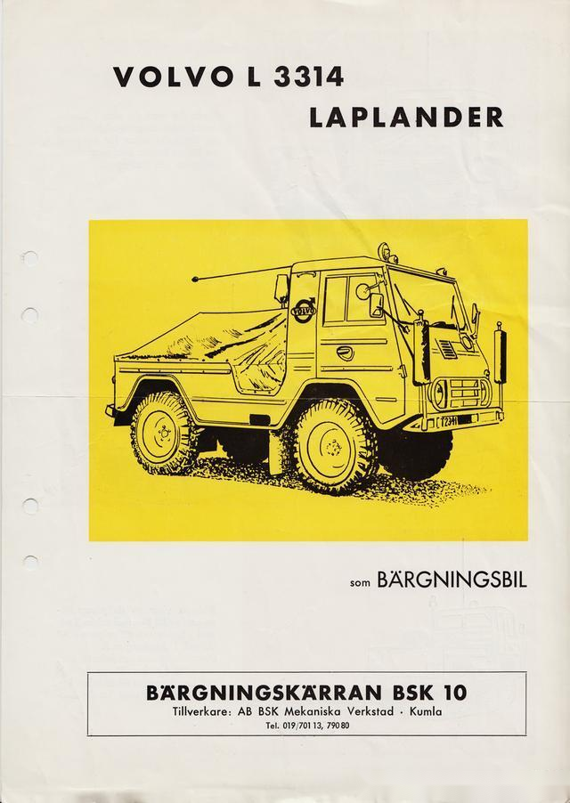 1970年,沃尔沃推出c3高机动性产品后,l3314正式停产,但"laplander"