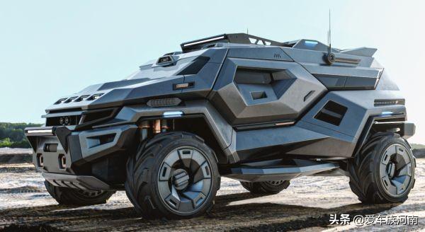由milenivanov设计armortruck超级科幻未来装甲车suv