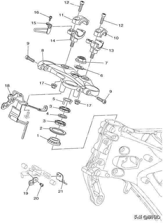 雅马哈mt09零部件爆炸图