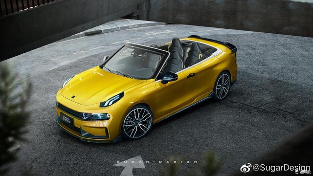 造型更加拉风领克03双门敞篷版渲染图