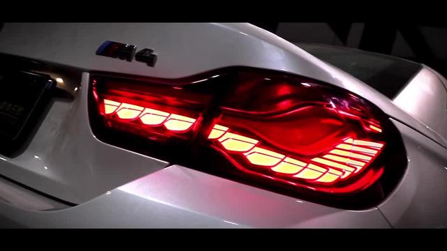 宝马m4改装龙鳞尾灯,颜值这东西拿捏的死死的!
