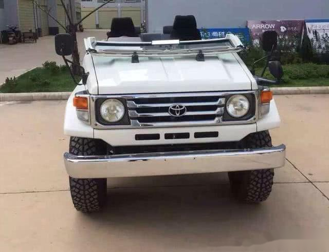 5万买的二手酷路泽lc73右舵敞篷车藏主不能上路看着也开心